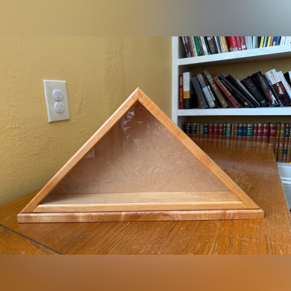 Wooden Flag Display Case
